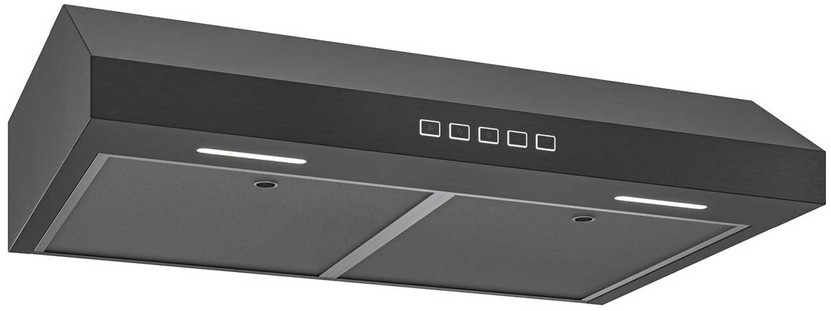 Broan GLA2 Series Under-Cabinet Range Hood 30-Inch Wide in Black Stainless Steel