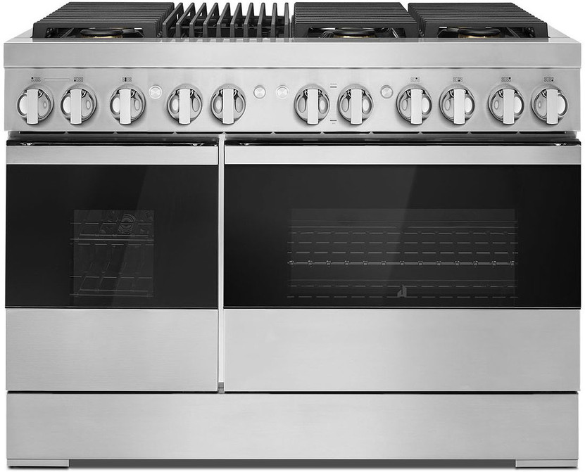 JennAir NOIR 48 In. Stainless Steel Dual-Fuel Professional Range With Grill