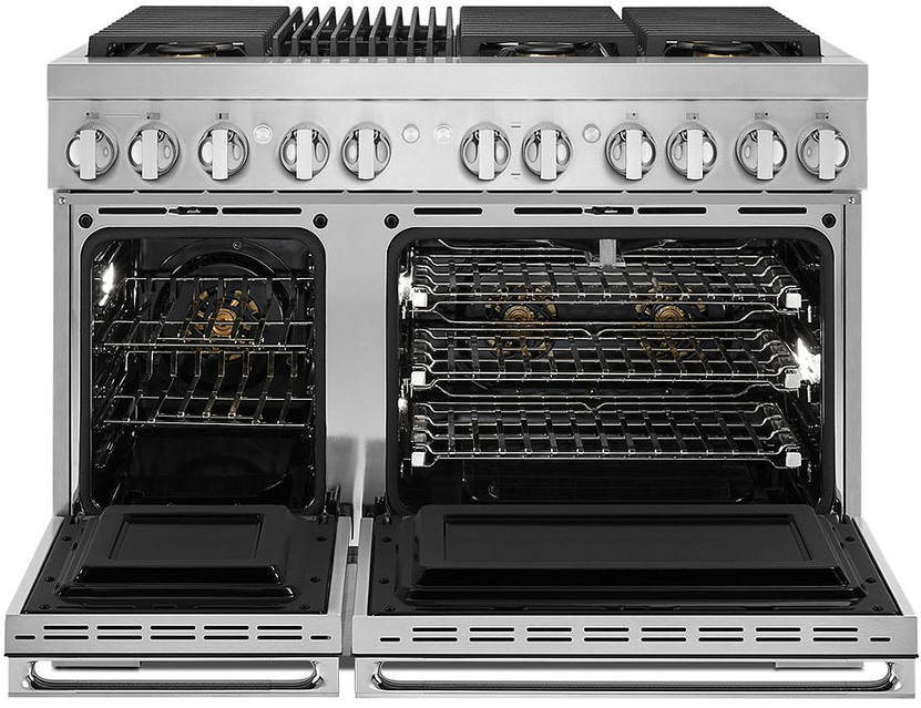 JennAir NOIR 48 In. Stainless Steel Dual-Fuel Professional Range With Grill