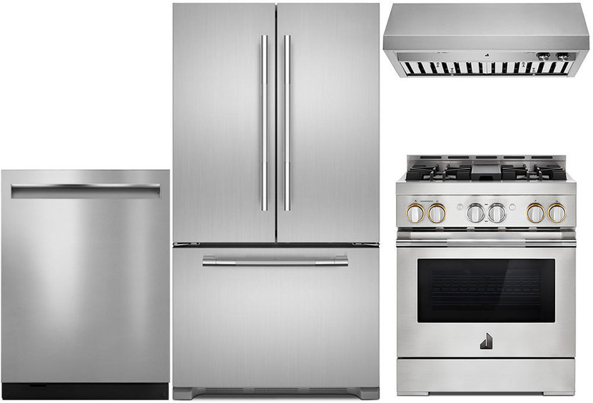 JennAir RISE Stainless French Door Refrigerator  Professional Gas Range Package