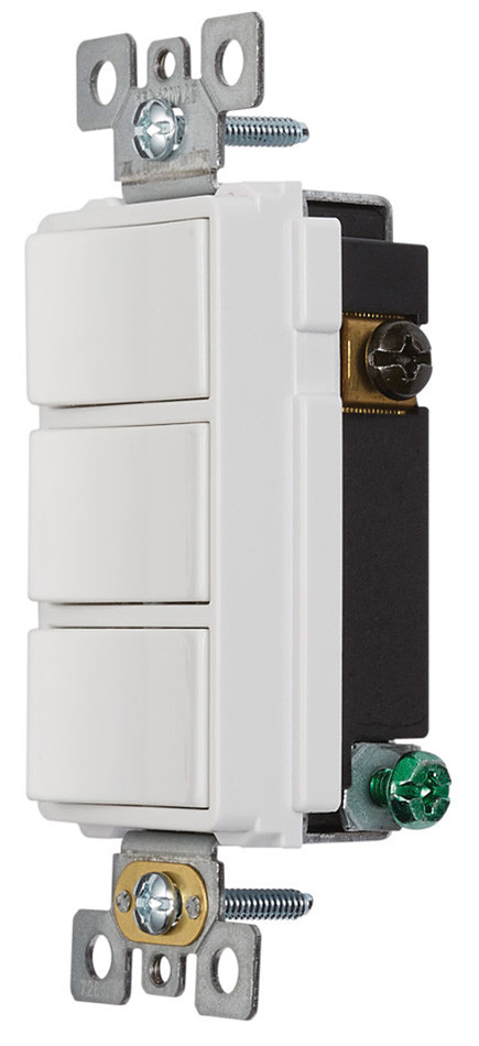 Broan White 3-Rocker Switch