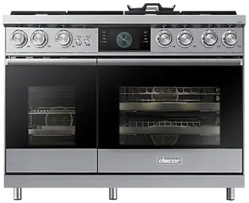 Dacor Contemporary 48 In. Dual-Fuel Steam Range with Griddle in Stainless Steel