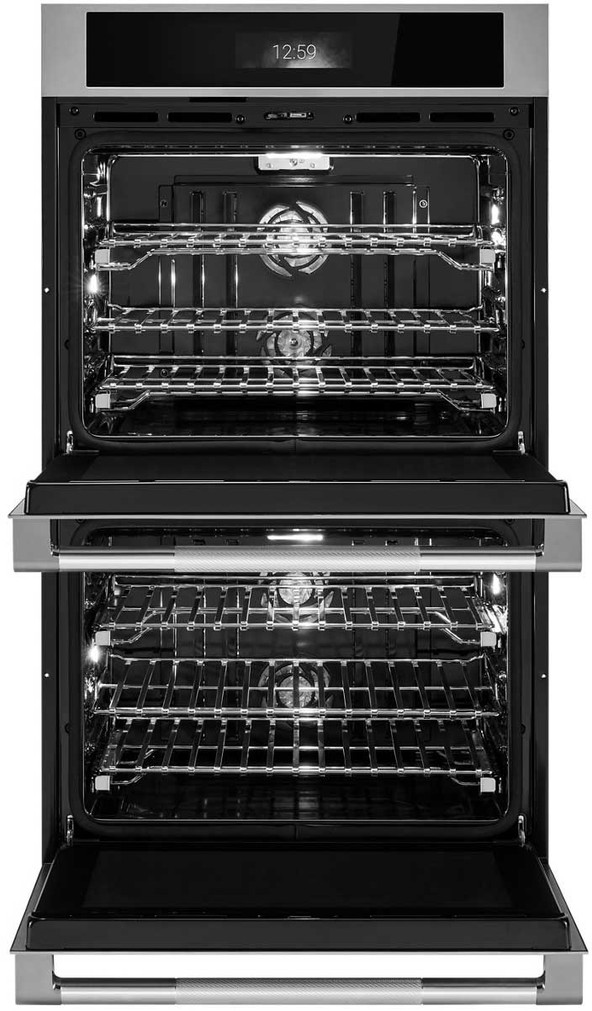 JennAir RISE Double Wall Oven With V2 Vertical Dual-Fan 30-Inch Wide in Stainless Steel