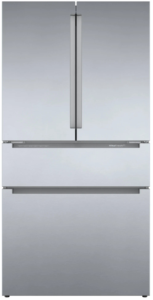 Bosch 800 Series 20.5 Cu. Ft. Counter-Depth 4-Door Refrigerator 36-Inch Wide in Stainless Steel