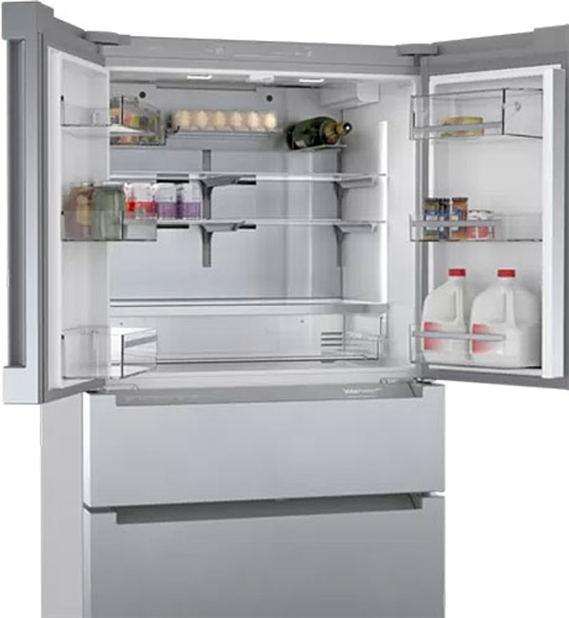 Bosch 800 Series 20.5 Cu. Ft. Counter-Depth 4-Door Refrigerator 36-Inch Wide in Stainless Steel