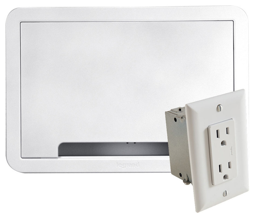 Sanus White 9 TV Media In-Wall Box With Power Supply Kit