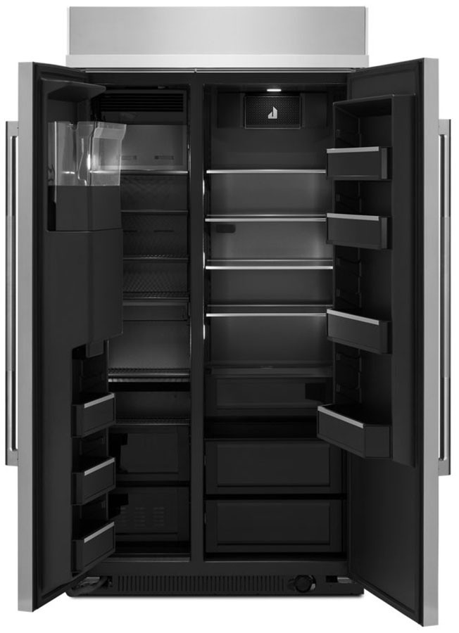 JennAir RISE 25.5 Cu. Ft Built-In Side-By-Side Refrigerator With External Ice And Water 42-Inch Wide in Stainless Steel