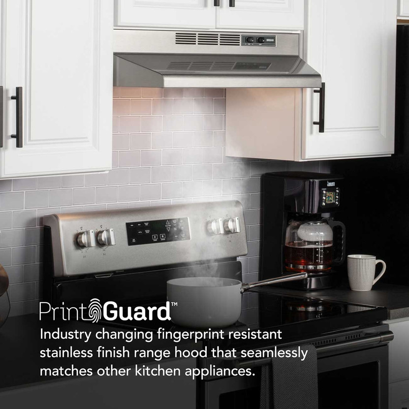 Broan Under-Cabinet Range Hood Ductless 30 Inch in Fingerprint Resistant Stainless