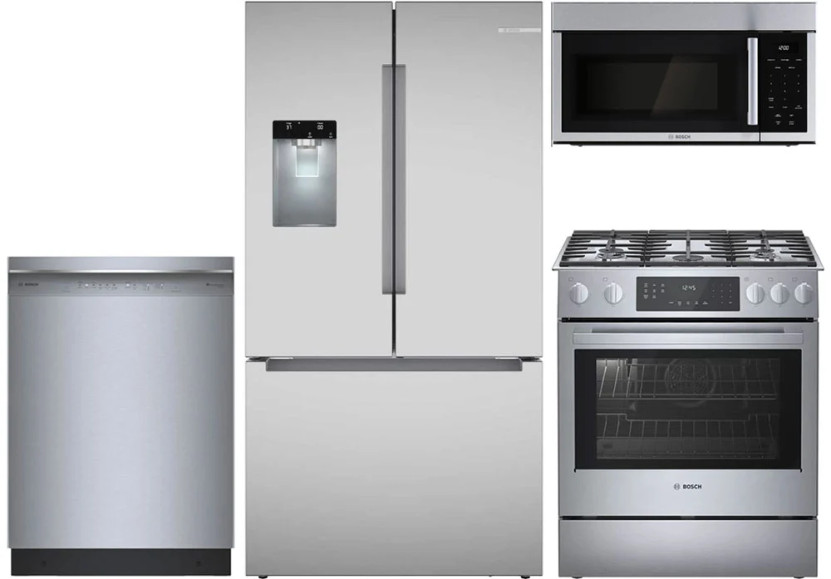 Bosch Stainless French Door Refrigerator  Gas Range Package (1)