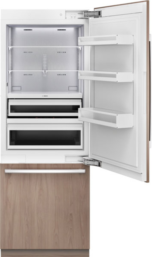 Bosch BenchmarkxA0Vario 16.5 Cu. Ft. Built-In Bottom Freezer Refrigerator 30-Inch in Custom Panel