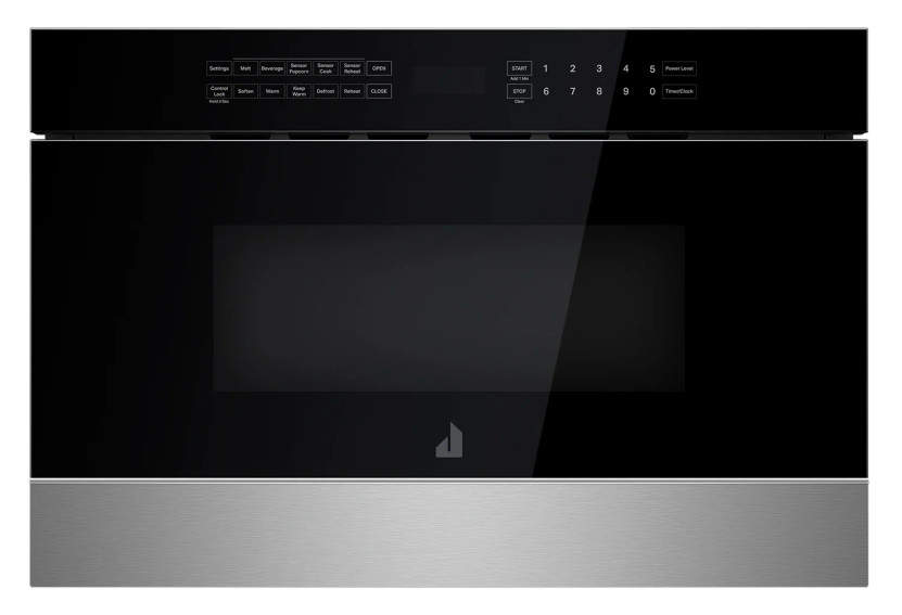 JennAir NOIR 24 Floating Glass Black Under Counter Microwave Oven With Drawer Design