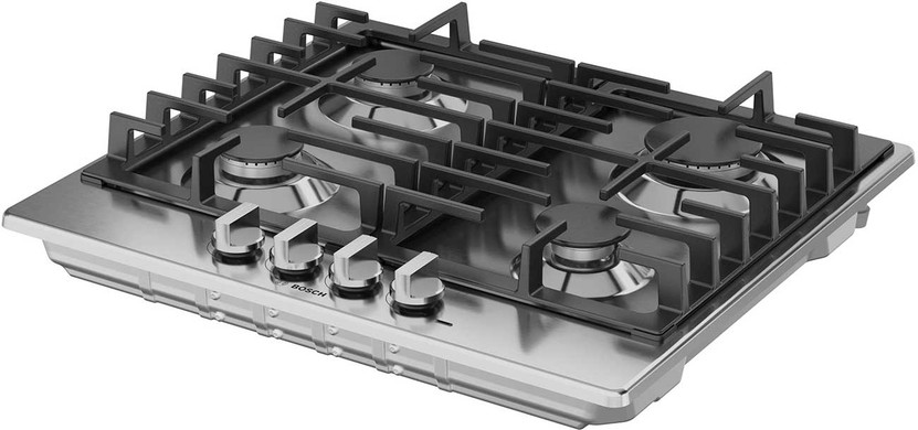 Bosch 500 Series Gas Cooktop 24-Inch in Stainless Steel