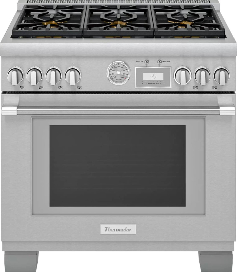 Thermador Pro Grand 36 In. Stainless Steel Commercial Depth Dual Fuel Range