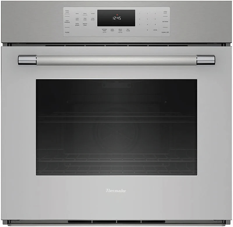 Thermador ADA Masterpiece Series 30 Gray Glass On Stainless Steel Single Oven With Professional Handle