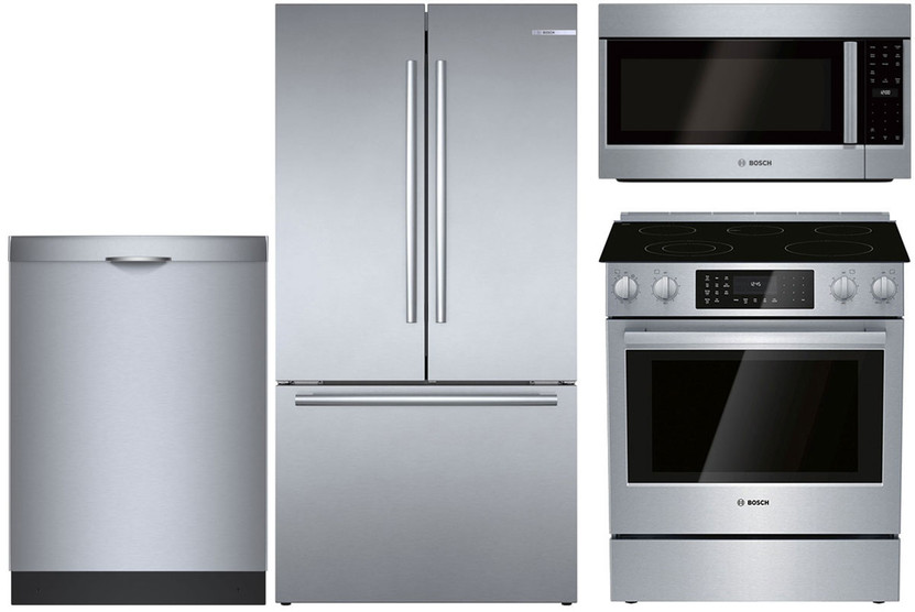 Bosch Stainless French Door Refrigerator  Electric Range Package