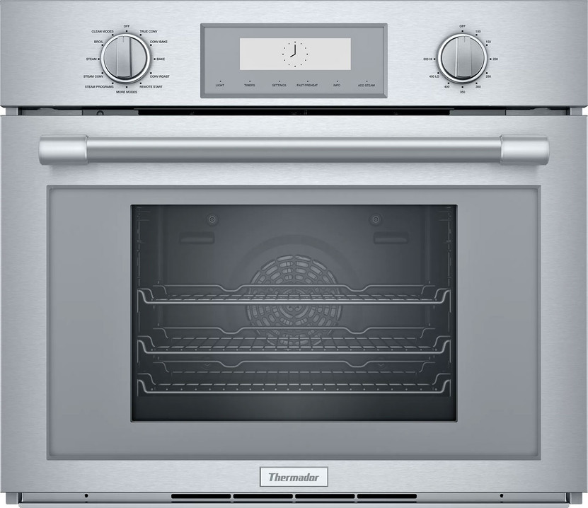 Thermador Professional Series Single Wall Oven With Steam Convection 30 Inch in Stainless Steel