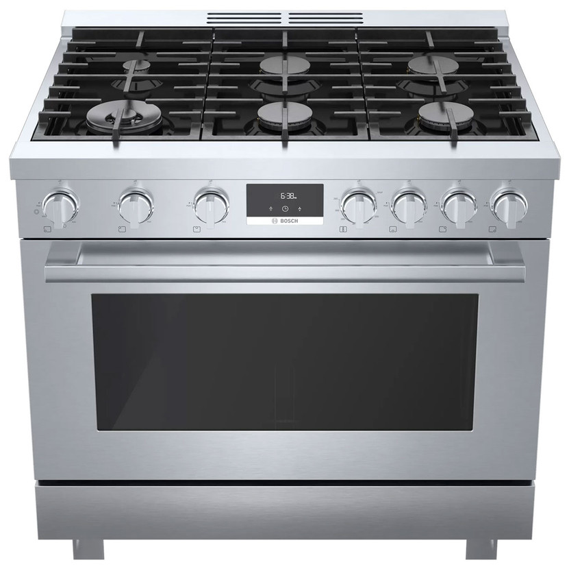 Bosch 800 Series 36 In. Stainless Steel Industrial-Style Gas Range