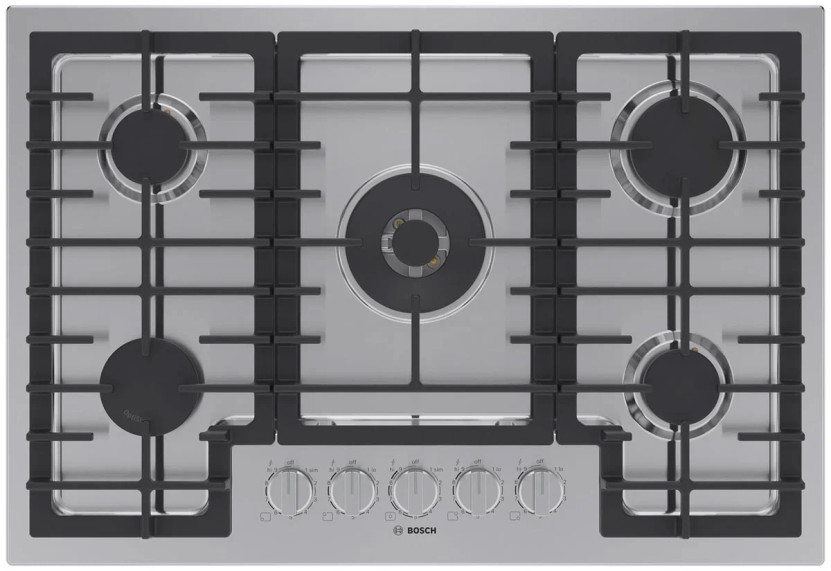 Bosch Gas Cooktop 30 In. 800 Series in Stainless Steel