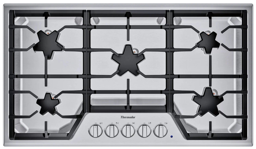 Thermador Gas Cooktop 36 Inch ADA Masterpiece Series in Stainless Steel