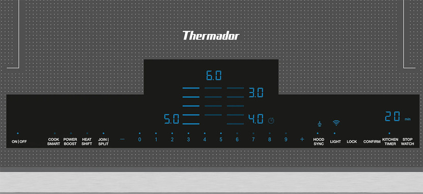 Thermador Masterpiece Series 36 Silver Mirror Framed Induction Cooktop