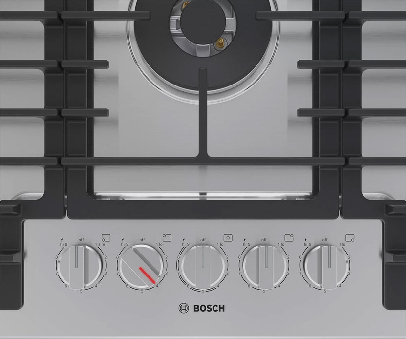 Bosch Gas Cooktop 36 In. 800 Series in Stainless Steel