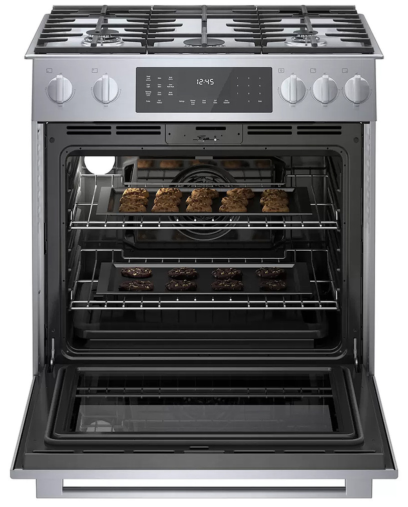Bosch 800 Series 30 In. Stainless Steel Dual Fuel Slide-In Range