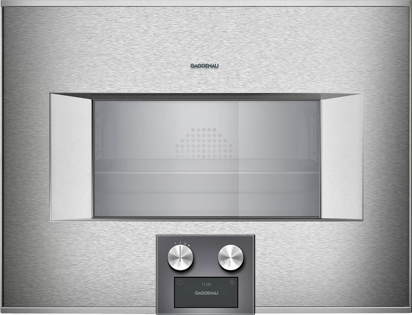 Gaggenau 400 Series 24 Stainless Steel Right-Hinge Bottom Control Combi-Steam Oven