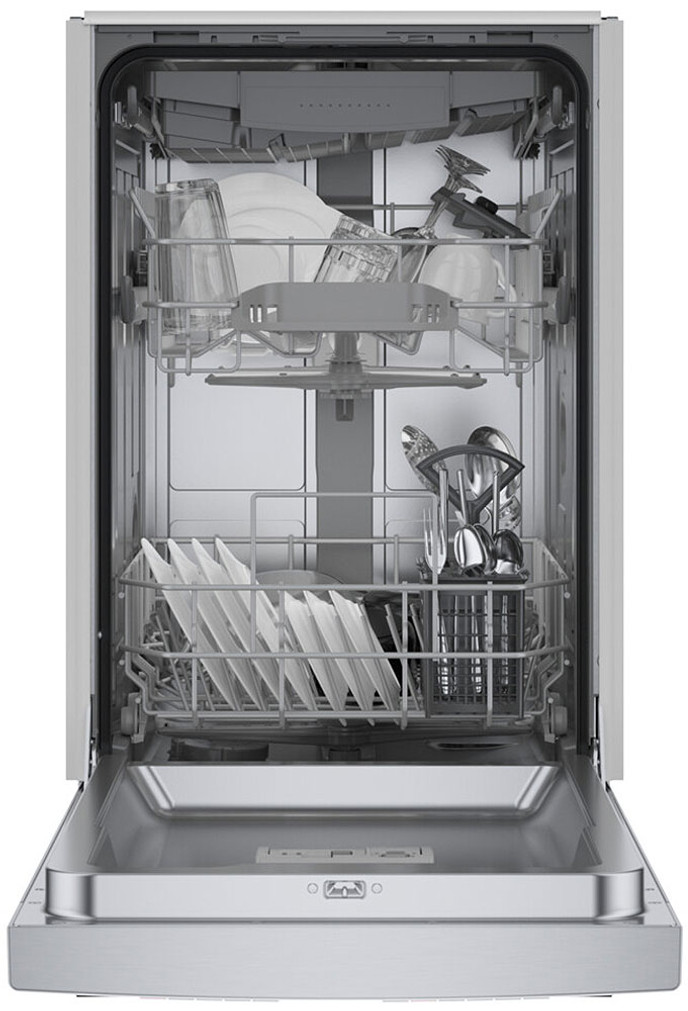 Bosch Dishwasher 300 Series 18 Inch Recessed Handle in Stainless Steel