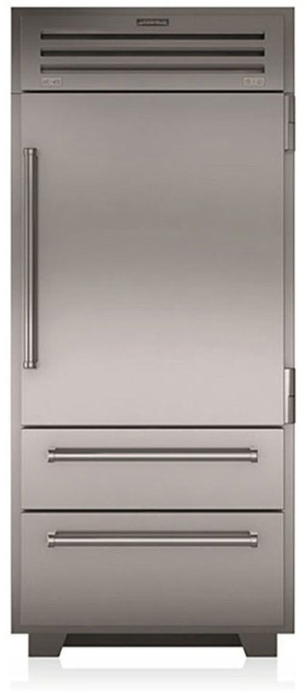 Sub-Zero 36 PRO Stainless Steel Right-Hinge Built-In Bottom Freezer Refrigerator