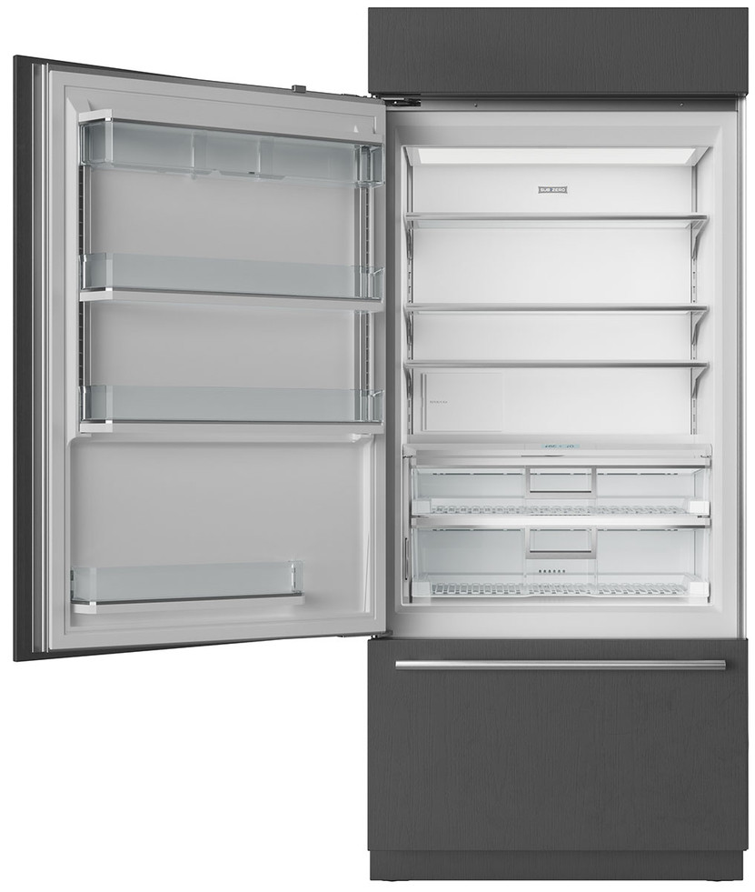 Sub-Zero 36 Custom Panel Left-Hinge Classic Over-And-Under Refrigerator