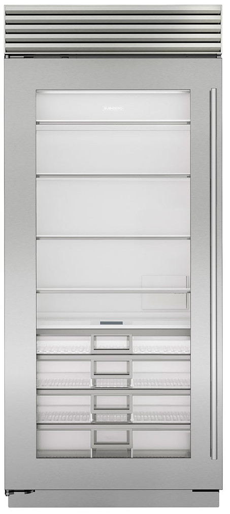 Sub-Zero 36 Stainless Frame Left-Hinge Classic Refrigerator With Tubular Handle