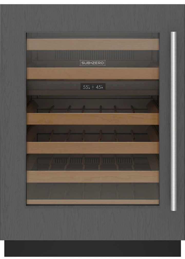 Sub-Zero 24 Designer Undercounter Panel Ready Left Hinge Wine Storage