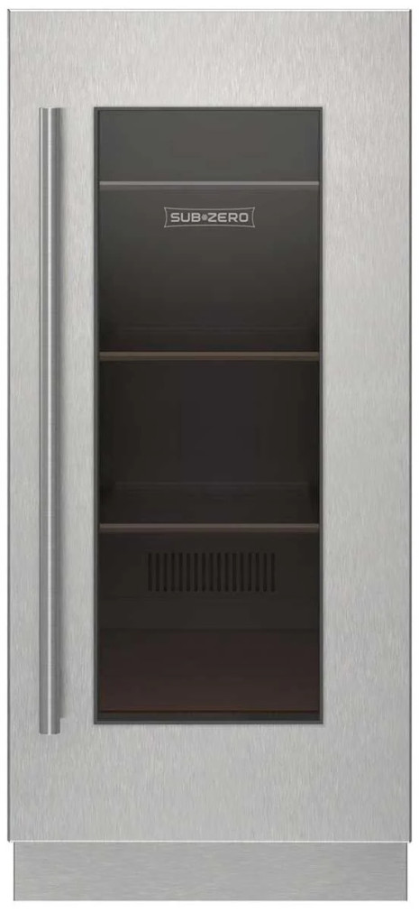 Sub-Zero Stainless Frame Right-Hinge Door Panel With Tubular Handle (1)