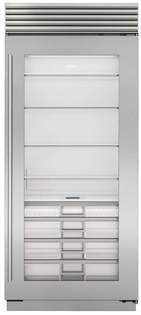 Sub-Zero 36 Stainless Frame Right-Hinge Classic Refrigerator With Tubular Handle