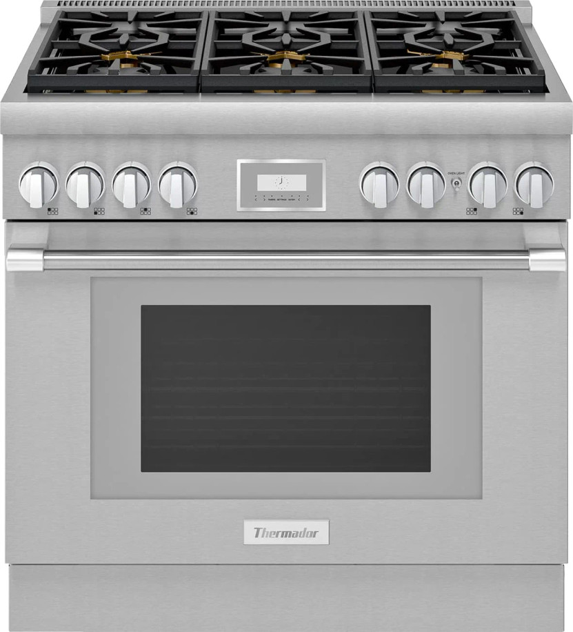 Thermador Pro Harmony 36 In. Stainless Steel Standard-Depth Dual Fuel Range