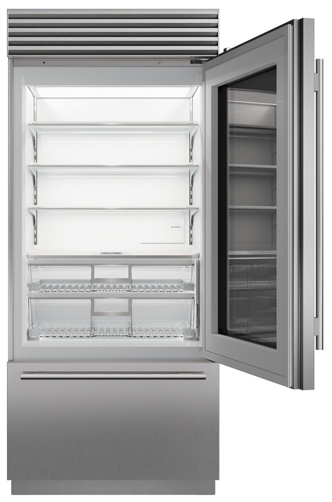 Sub-Zero 36 Custom Frame Right-Hinge Classic Over-And-Under Refrigerator