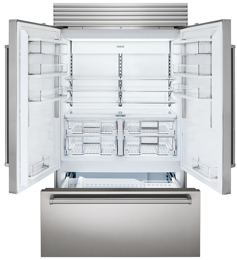 Sub-Zero 28.9 Cu. Ft. Classic French Door Refrigerator With Internal Dispenser and Pro Handle 48-Inch Wide in Stainless Steel