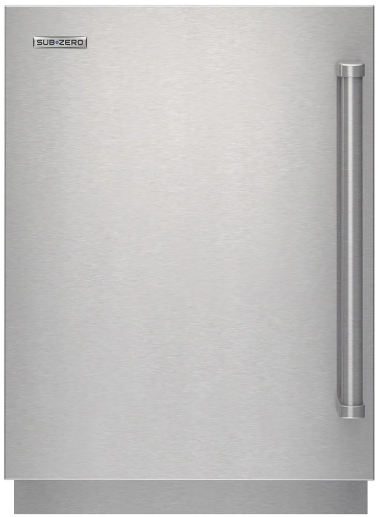 Sub-Zero 24 Stainless Steel Outdoor Left-Hinge Door Panel With Pro Handle