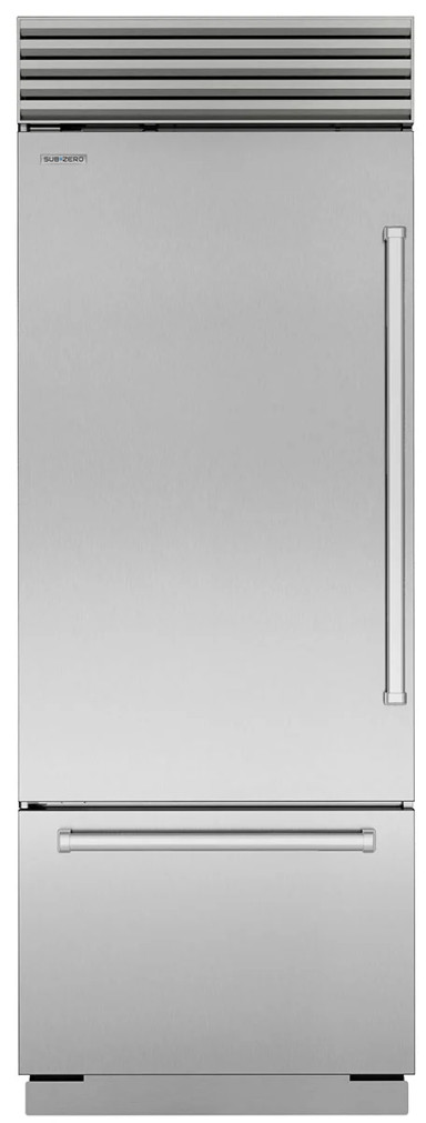 Sub-Zero 30 Stainless Steel Left-Hinge Classic Over-And-Under Refrigerator With Pro Handle