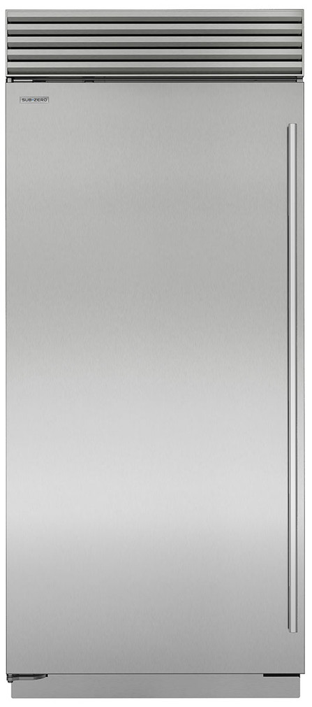 Sub-Zero 36 Stainless Steel Left-Hinge Classic Refrigerator With Tubular Handle