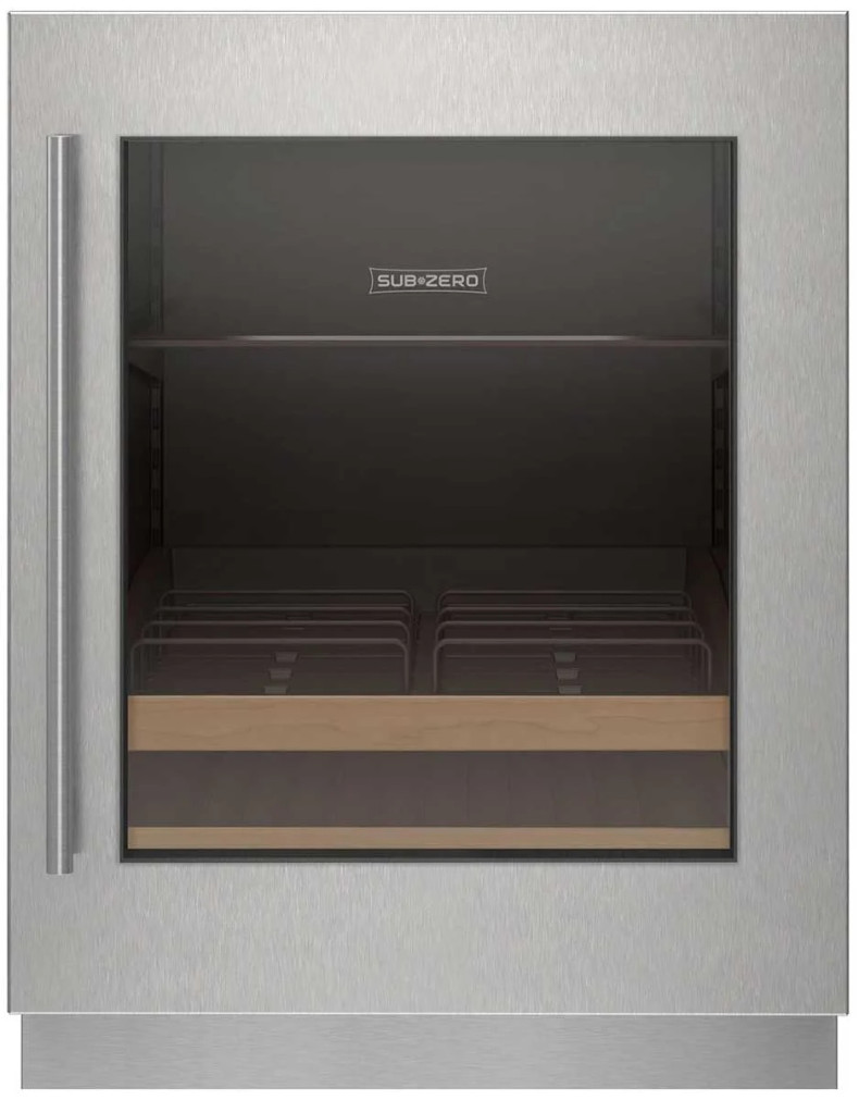 Sub-Zero Stainless Frame Right-Hinge Door Panel With Tubular Handle (2)