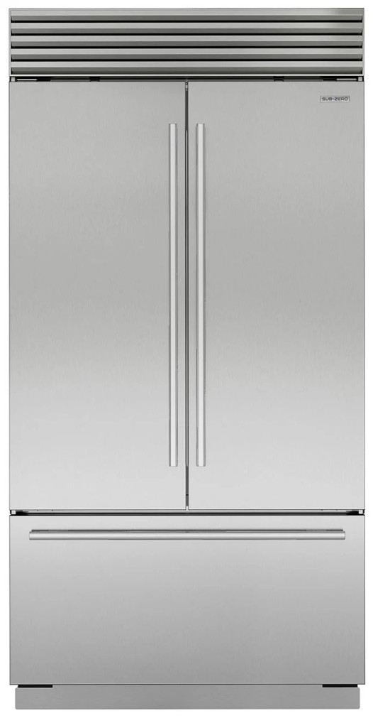 Sub-Zero 24.7 Cu. Ft. Classic French Door Refrigerator With Tubular Handle 42-Inch Wide in Stainless Steel