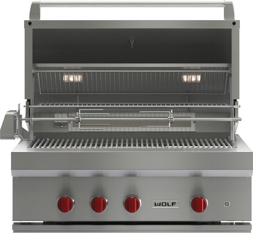 Wolf 36 Stainless Steel Outdoor Built-In Liquid Propane Gas Grill