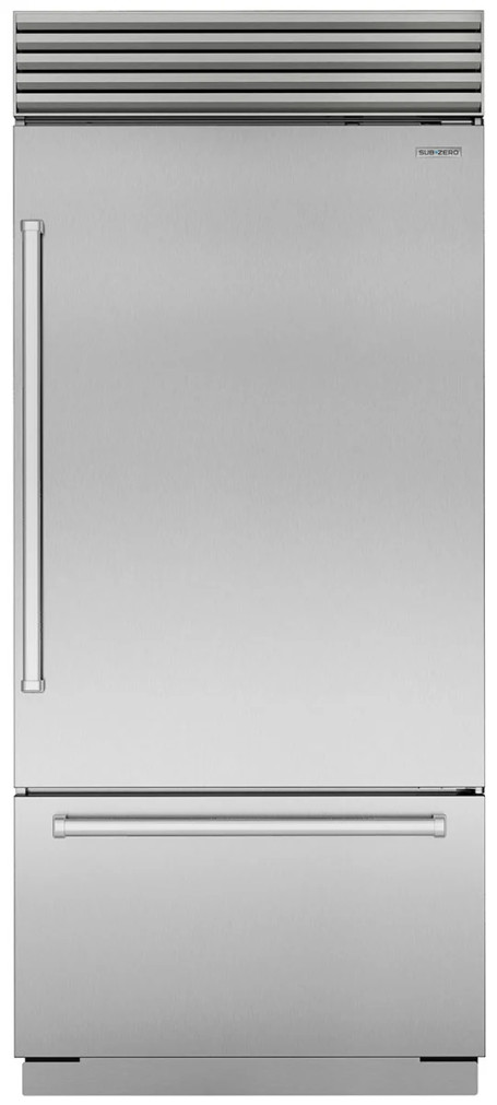 Sub-Zero Classic 20.7 Cu. Ft. Over-And-Under Refrigerator With Internal Dispenser, Pro Handle Right-Hinge 36-Inch Wide in Stainless Steel