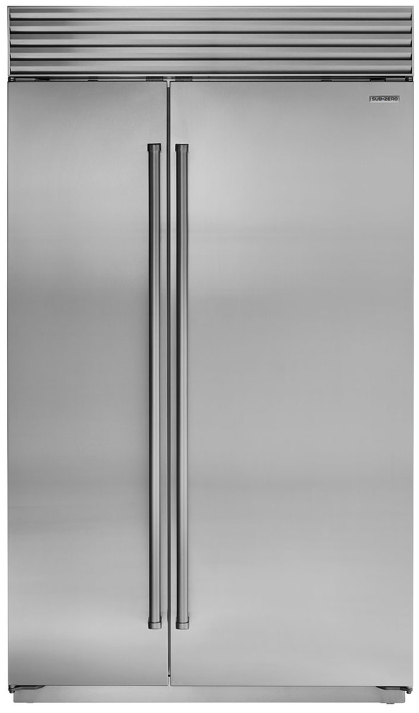 Sub-Zero 29.1 Cu. Ft. Classic Side-By-Side Refrigerator 48-Inch Wide in Stainless Steel With Pro Handle