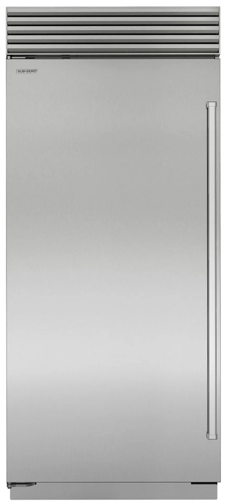 Sub-Zero 36 Stainless Steel Left-Hinge Classic Freezer With Pro Handle