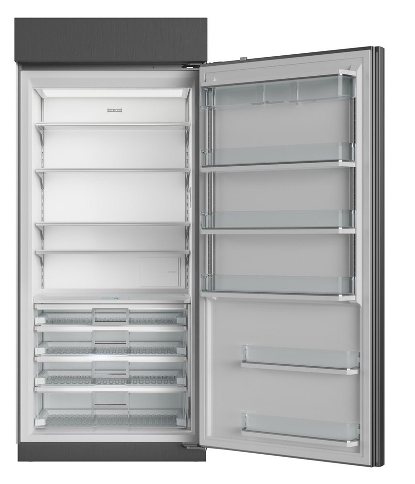Sub-Zero 36 Stainless Steel Left-Hinge Classic Refrigerator With Internal Dispenser And Pro Handle