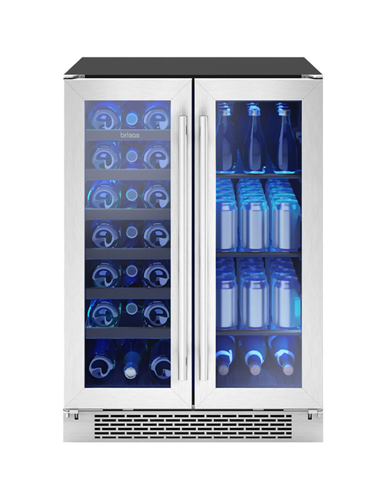 Brisas by Zephyr 5.2 Cu. Ft. Wine and Beverage Cooler 24-Inch Wide in Stainless Frame