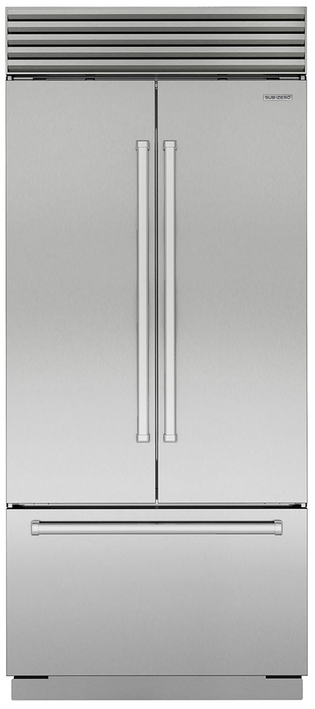 Sub-Zero 20.5 Cu. Ft. Classic French Door Refrigerator With Pro Handle 36-Inch Wide in Stainless Steel