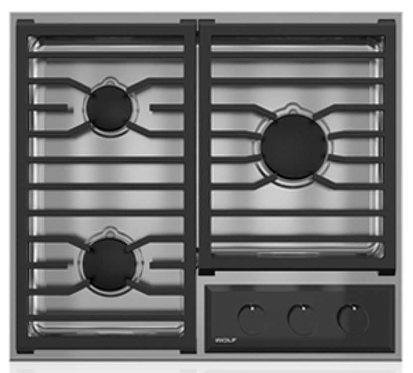 Wolf 24 Stainless Steel Transitional Framed Natural Gas Cooktop